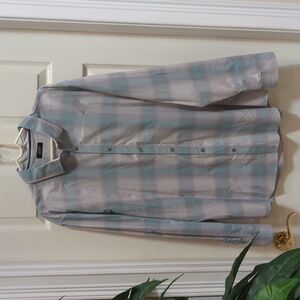 Alfani Regular Fit Men's Long Sleeve Button Down Roll Tab Sleeve Plaid Shirt XXL